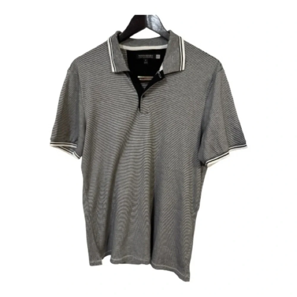 Banana Republic Black and White Polo Shirt